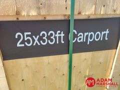 Unused Double Garage Metal Shed - 25FTx33FT