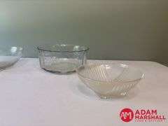5 Large Glass Bowls