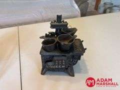 Vintage Cast Iron Balance & Scals, Vintage Cast Iron Wood Stove with Cookware, Cast Iron Vintage Apple Peeler
