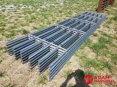 New 20 ft. continuous fence panels, 6 bar, (#2 Pipe) sold 10 x bid