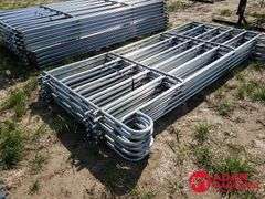 New 10x5ft. portable corral panels, easy Connect, 1 1/4", 14 Gauge Tubing, 80lbs A Panel, sold 10 x bid