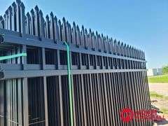 Wrought Iron Site Fence (30) Pieces w/ (31) Fence Posts, 7FTx10FT Long
