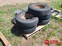 (5) 15 IN 6-Hole Trailer Wheels & Tires
