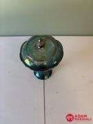Lidded Carnival Glass Dish