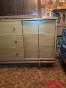 Wooden Dresser With Attached Mirror 64 by 20