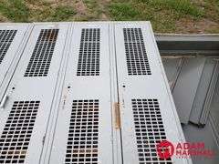 (4) Metal Locker w/ Metal Shelf