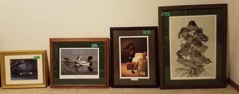 Four Framed Wildlife Prints by Neal Anderson, David Reiser, and Art ...