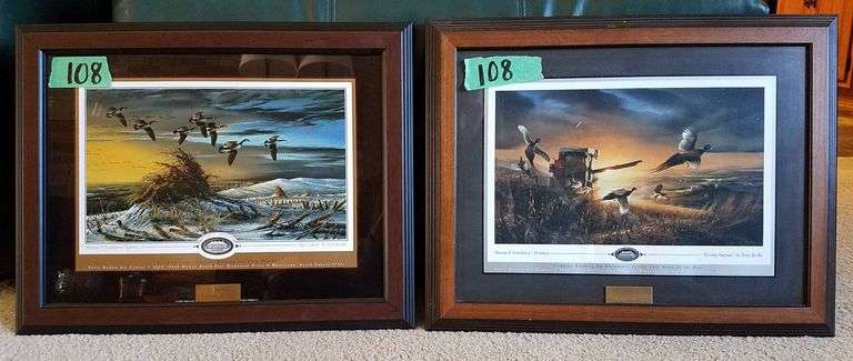 Framed Terry Redlin Prints: ‘High Country’ and ‘Evening Surprise’