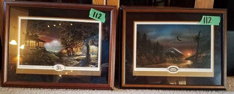 Two Terry Redlin Framed Prints: ‘Highlight of the Neighborhood’ and ‘Flying Free’