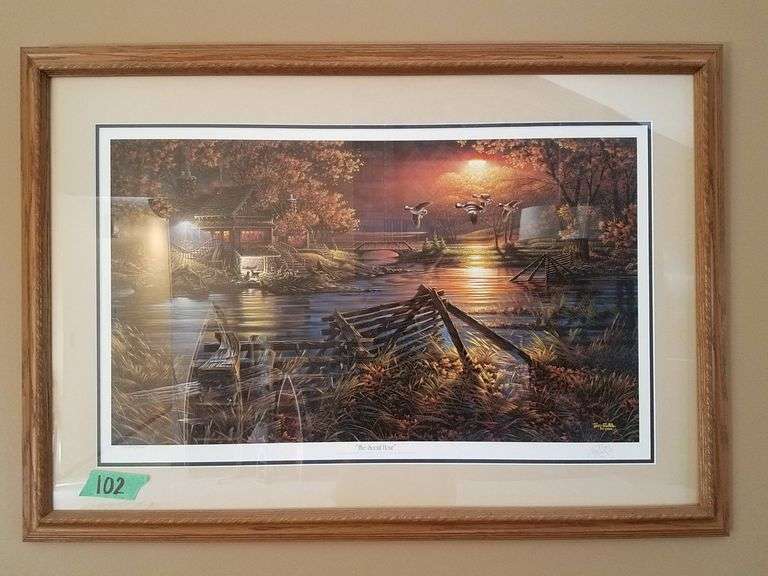 Terry Redlin Framed Print ‘The Social Hour,’ Signed and Dated 2000