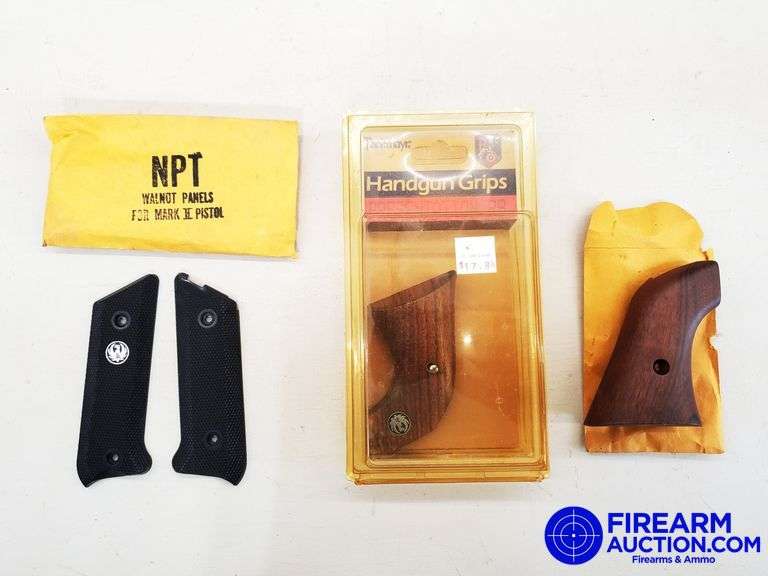 (1) Ruger Revolver Grips, (1) Revolver Grips & (1) Ruger Mark II Pistol Panels