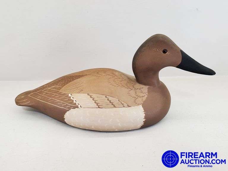 Wildflower Wooden Canvasback Duck Decoy - 15"