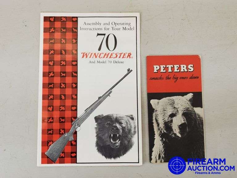 Vintage Phamplets - Winchester Model 70 Manual & Peters Cartridges