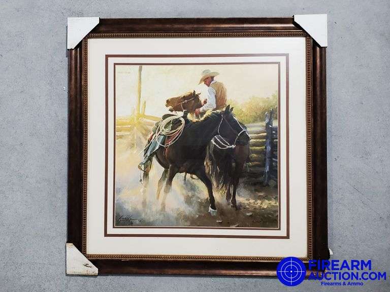 "First Dance" Cowboy/Western Framed Print By Bruce Greene - 30" x 30"