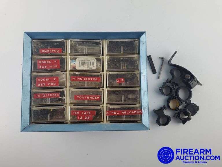 Assorted Gunsmithing Components, Scope rings, Rails Etc.