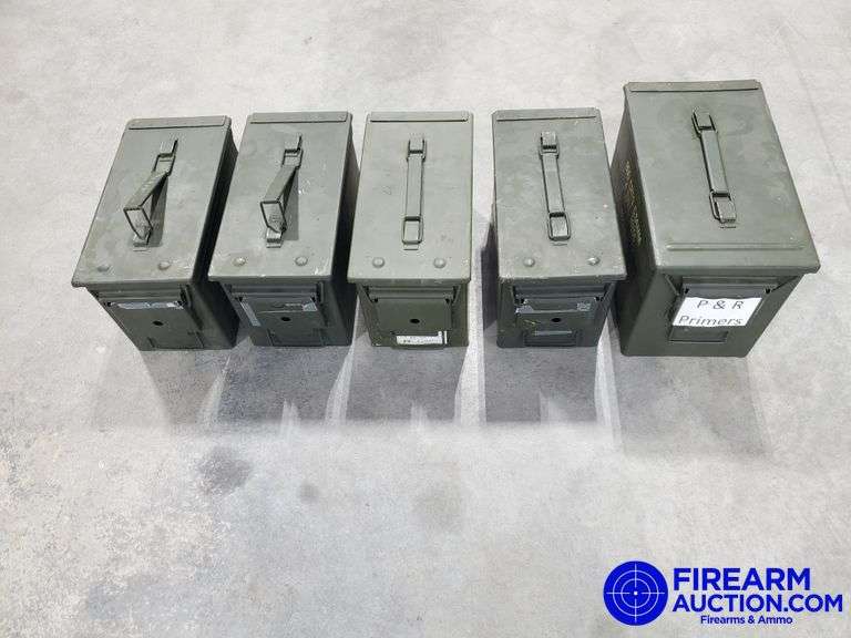 (5) Assorted Metal Ammo Cans