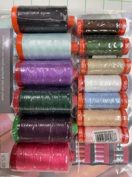 Perfect Thread Bag Aurifil Mako Ne Thread and Perfect Thread Bag - Marquette Auction Services