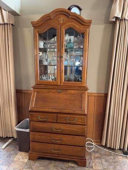 Oak Secretary Hutch