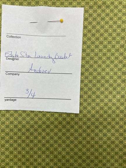 Lady Tulip Edyta Sitar Laundry Basket Andover  3/4 YDS