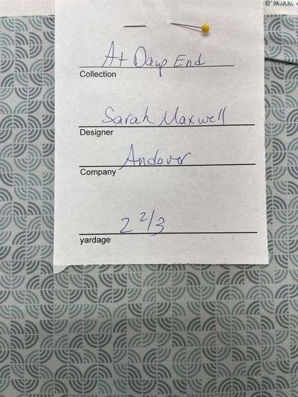 At Days End Sarah Maxwell Andover 2 2/3 YDS