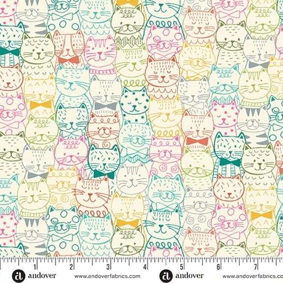 Whiskers By Makower UK 4 YDS