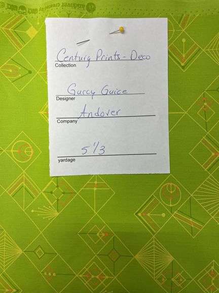 Century Print- DECO By Guicy Guice Andover 5 1/3 YDS