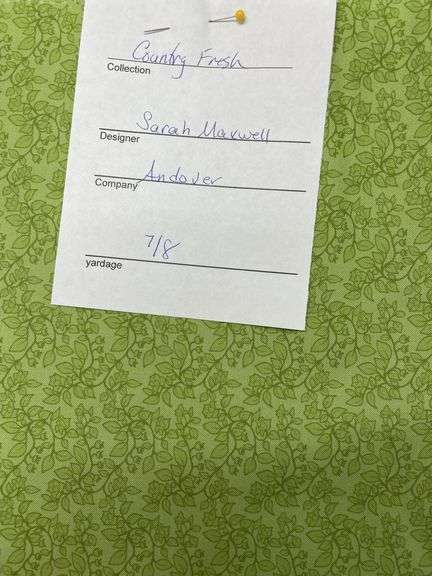 Country Fresh Sarah Maxwell Andover 7/8 YDS
