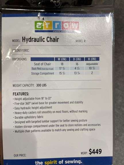 Arrow Hydraulic Chair