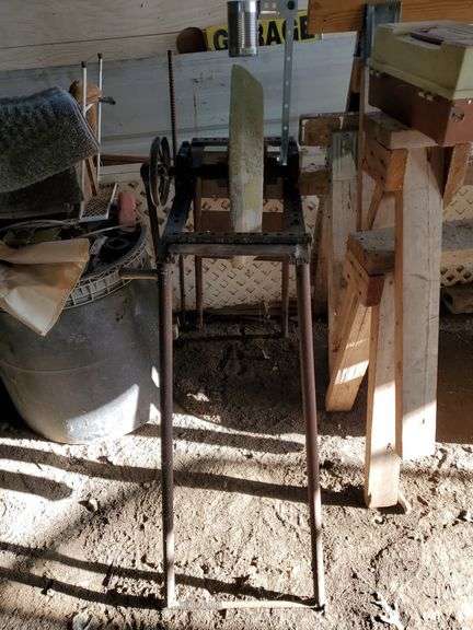 Antique whetstone grinder