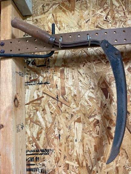 Wooden Hand Saw, Grease Gun, and Misc