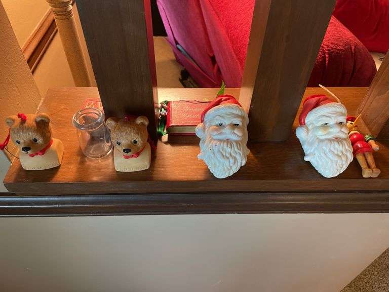 Santa Clause and Teddy Bear Ornaments