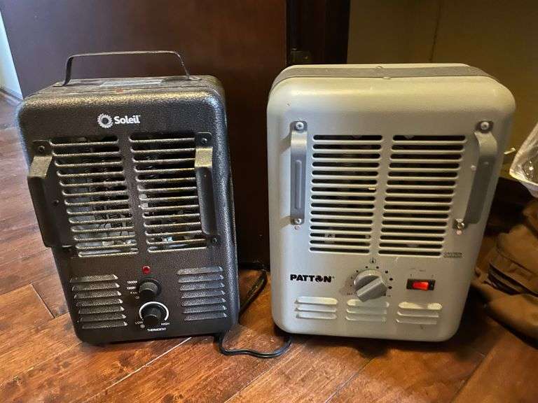 Electric Space Heaters, Cake Dome, Linens In Closet