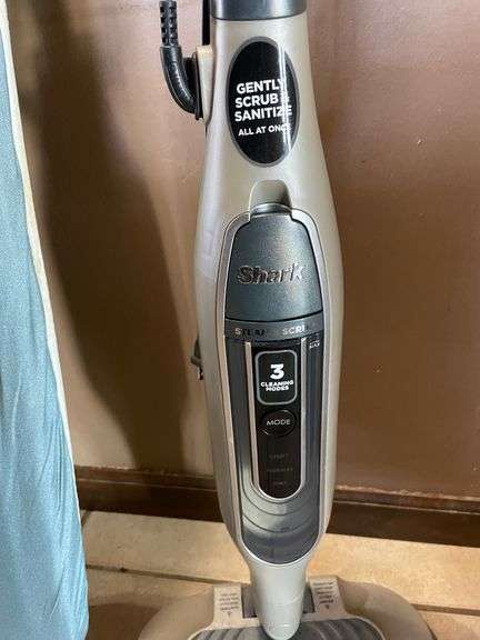 Shark Floor Mop, Iron Board and Cleaning Contents