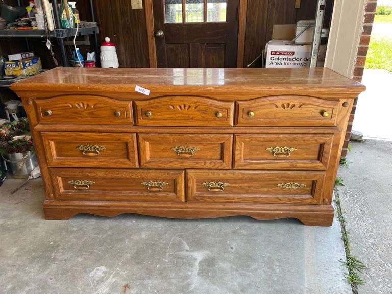 Oak Dresser Set