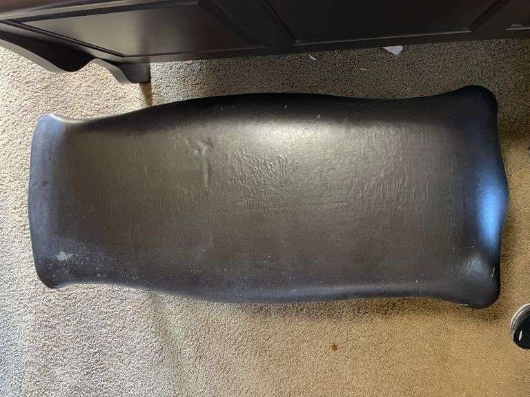Wooden Bench With Faux Leather Top