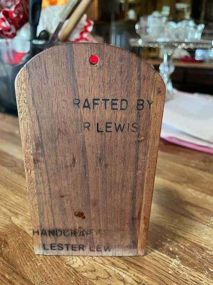 Lester Lewis Wooden Match Holder