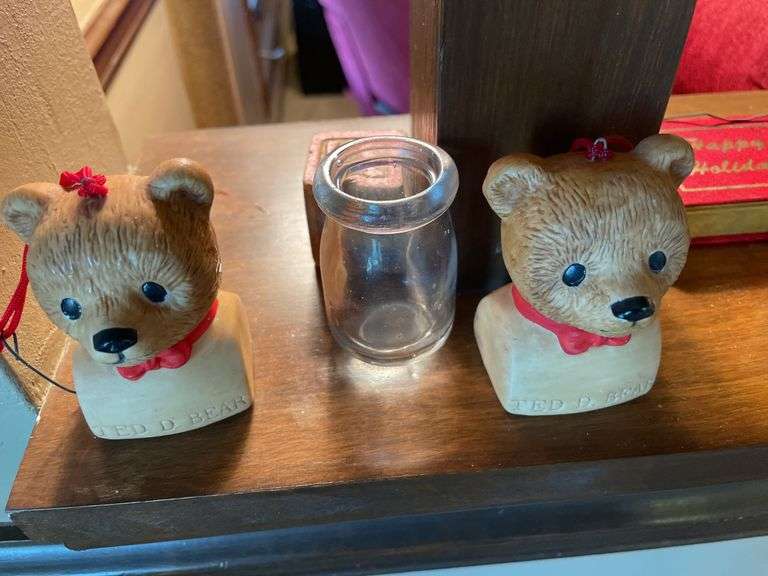 Santa Clause and Teddy Bear Ornaments