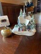 Thomas Kinkade Winter Scene and Bell