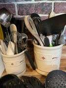 Longaberger Jars With Utensils