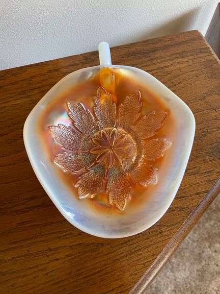 Dugan Carnival Glass Candy Dish