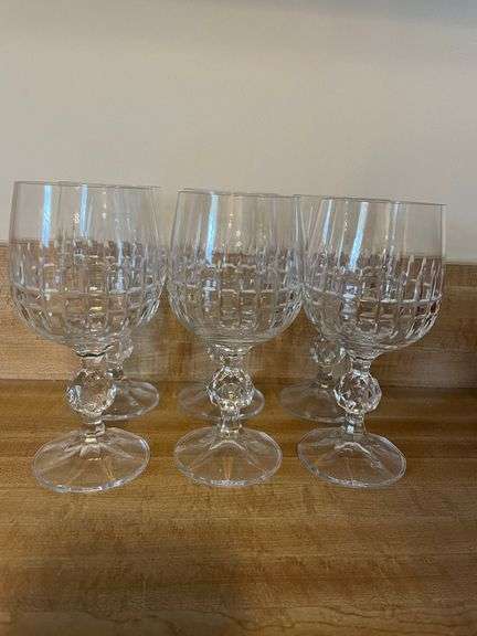 Crystal Stemmed Glasses QTY 6