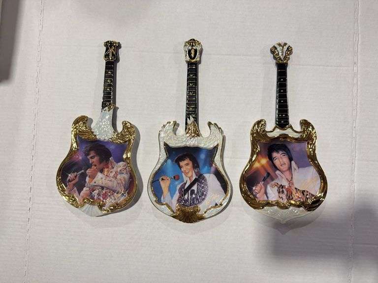 Elvis Presley Entertainer of the Century Ceramic Guitars
