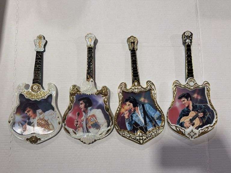Elvis Presley Entertainer of the Century Ceramic Guitars