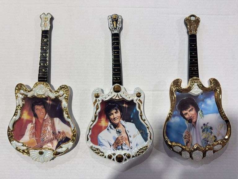 Elvis Presley Entertainer of the Century Ceramic Guitars