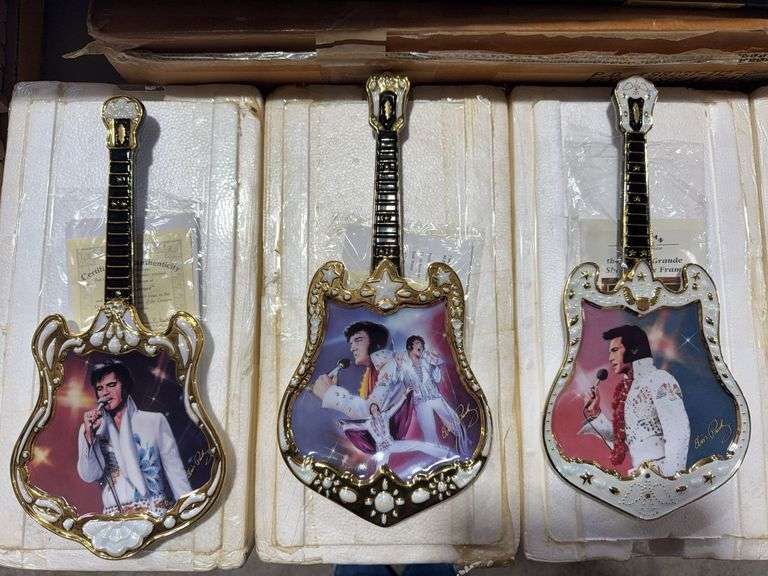 Elvis Presley Entertainer of the Century Ceramic Guitars
