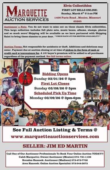 Elvis Collectibles Auction