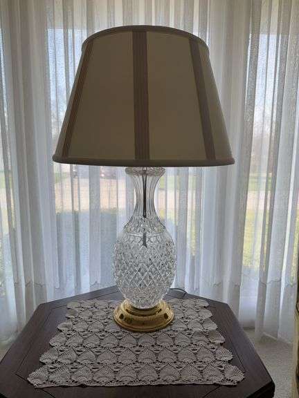 Glass Lamp and Doilie (Living Room A)