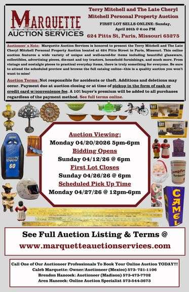  Terry Mitchell and The Late Cheryl Mitchell Personal Property Auction 