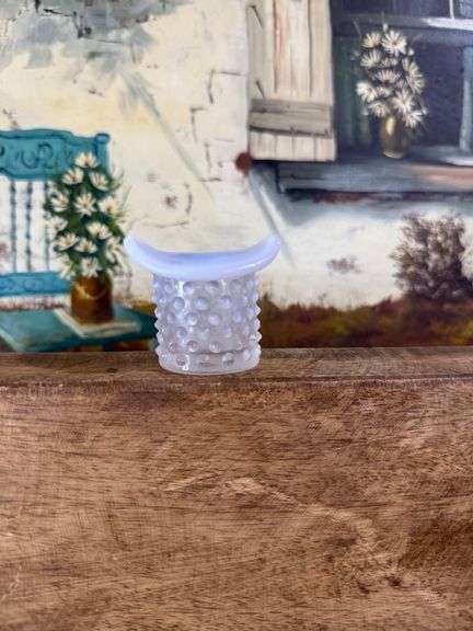 Fenton French Opalescent Hobnail Miniature Toothpick Holder