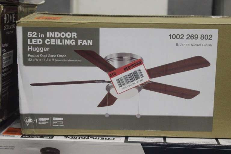 Hugger 52in Indoor Ceiling Fan